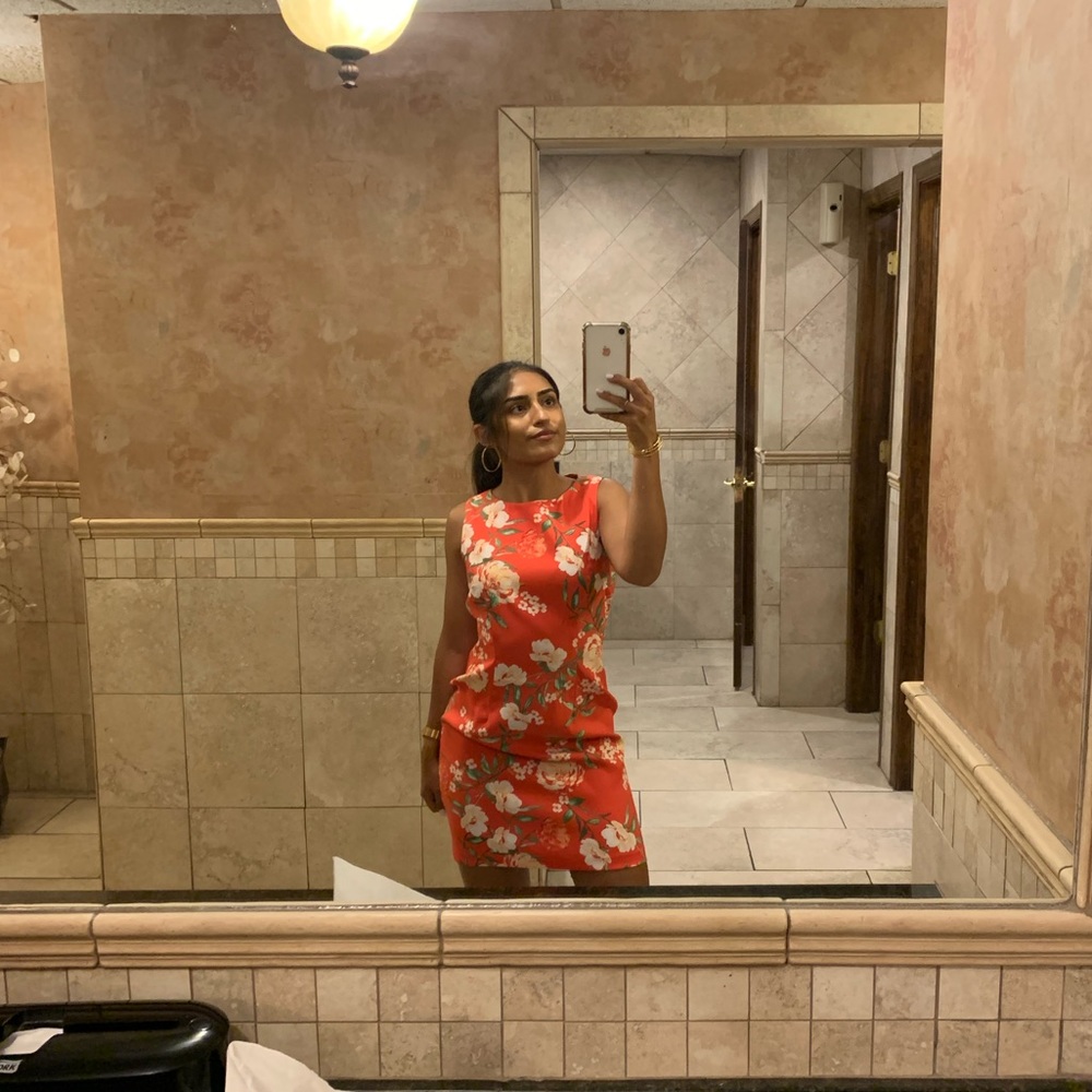 Sleeveless Floral Sheath Dress